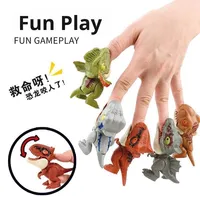 Modèle d'animal en plastique éducatif pour enfants, dinosaure qui mord la main, mini, multi-articulé, réaliste, jouet anti-stress, cadeau, tête