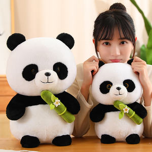 25cm 35cm 45cm adorabile Panda farcito con bambù Kawai peluche Panda Zoo regali di promozione per bambini compleanno san valentino natale - Product Image 3