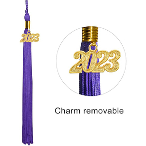 Chapeau et pompon de <span class=keywords><strong>graduation</strong></span> de lycée en polyester mat élastique - Product Image 4