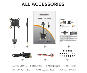 ชุดส่งสัญญาณภาพดิจิตอล FPV Air Unit VTX ความละเอียด 1080P 60FPS ความหน่วงต่ำ 35ms ระยะส่ง 3 กม. น้ำหนักเบา 6 กรัม เครื่องส่งวิดีโอ HD สำหรับโดรน RC FPV - Product Image 5