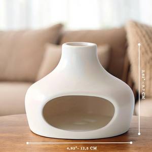 Brûleur d'encens en céramique à grande bouche blanc et noir, support pour <span class=keywords><strong>sauge</strong></span> et Palo Santo - Product Image 4