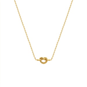 Collar de aro popular INS con nudo, de acero inoxidable, a la moda, para mujer, con corazón, gargantilla. - Product Image 1