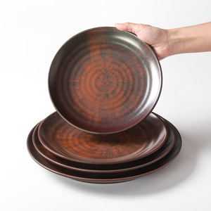 Assiettes en mélamine style montagne, rondes, couleur unie, pour restaurant, hôtel, usage commercial - Product Image 2