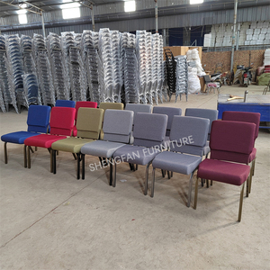 Sillas de <span class=keywords><strong>Teatro</strong></span> Modernas Apilables y Encajables con Cojín Suave de Tela, Muebles de Iglesia Personalizados al por Mayor - Product Image 6