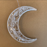 Rideau de fenêtre musulman avec étoiles et lune, fêtes musulmanes, féerique, Ramadan et Hajj Eid al-adha, décorations de fête, lumières
