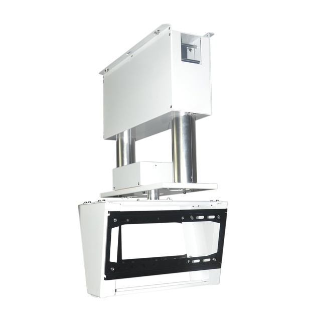Smart Home 360 Degree Rotation Telescopic Ceiling TV Lift for Double Flat Panel Motorized Ceiling TV Mount