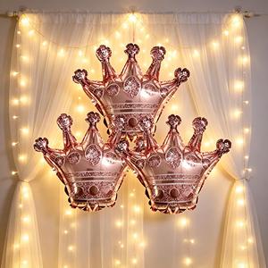 Party Love 31x37cm 12 Pcs Bag Foil Crown Balloon Rose Gold 6-Color Gravure Printing Balloon - Product Image 6