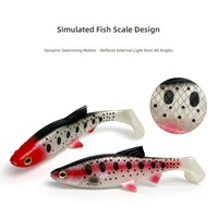 NOUVEAU OEM Leurre Shad Pike 12,5 cm 21g, Swimbait à queue carrée pour Perche, Poisson-chat, Luciole, Appât Artificiel, Matériel de Pêche Grandes Prises