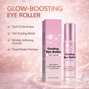 Crema Iluminadora para Ojos - Esencia para Ojos con Ceramida y Cafeína con Bola Metálica Refrescante - Paquete de Viaje 15ml - Product Image 1