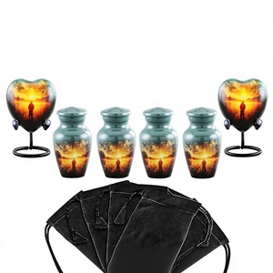 Juego de 4 Urnas de Cremación American Eagle Plateadas para Adultos, Recipiente para Cenizas Conmemorativas, Urna Clásica de Recuerdo con Bolsa Gratis - Product Image 6