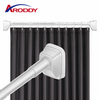 ARODDY Source Factory Tringle de Douche à Tension en Carbone, Sans Perçage, Anti-Rouille, Blanche, 39.4-102.4 Pouces