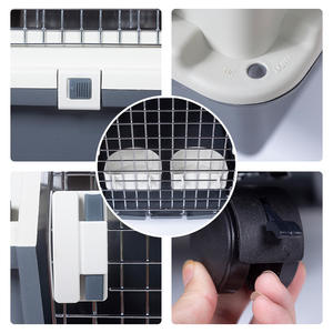 Caisse de transport pour animaux de compagnie approuvée par l'<span class=keywords><strong>IATA</strong></span> en plastique respirant portable durable et en fer pour les voyages - Product Image 5