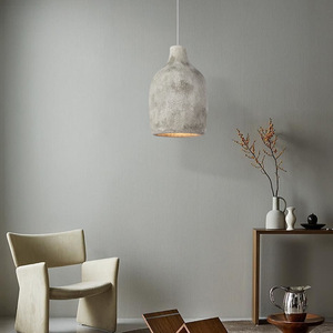 Luminaire suspendu moderne industriel Wabi-Sabi, lampe de plafond en forme de dôme artisanale pour îlot de cuisine, salle à manger, salon - Product Image 4