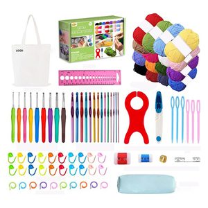 อุปกรณ์เย็บปักถักร้อย ชุดไหมพรม 85 ชิ้น เข็มโครเชต์แบบ Ergonomic ชุดเครื่องมือถักไหมพรม - Product Image 2