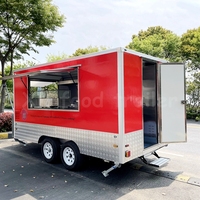 Chariots et remorques alimentaires pour poulet frit à prix de gros, 4m, fabricant, voiture de restaurant mobile, restaurant de fruits