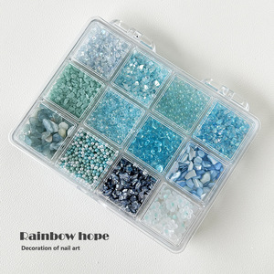 Kit de décoration d'ongles multi-styles à faire soi-même, ornements en pierre concassée pour ongles press-on faits à la main, accessoires pour la fabrication artisanale de coques de téléphone - Product Image 4