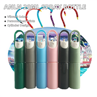 ANLN 20ml Macaron Couleur Mini Atomiseur Cosmétique Vide Fine Brume En Plastique Vaporisateur De Parfum avec Pompe Scellant Forme De Cylindre