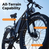 Vélo électrique haute puissance 52V 4000W avec double moteur sans balais, batterie lithium 32AH, VTT électrique pour adultes tout-terrain