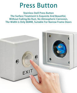 Botón de Liberación de Control de Acceso Impermeable de Aleación de Zinc con Interruptor de Superficie para Uso en Sistemas de Control de Acceso - Product Image 6