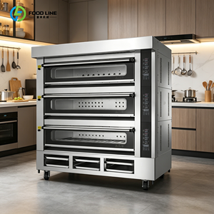 Four à convection électrique commercial 4 plateaux avec ventilateur, four grille-pain à convection à porte française, rôtissoire - Product Image 1