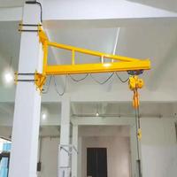 Grue de potence de levage manuelle de pilier fixé au mur de l'atelier 2ton avec la fabrication de grue