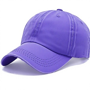 Casquette de baseball unisexe Daizha Sports violette, 6 panneaux, couleur unie, ajustable, en jean, style vintage, sportive et décontractée, taille adulte, quatre - Product Image 1