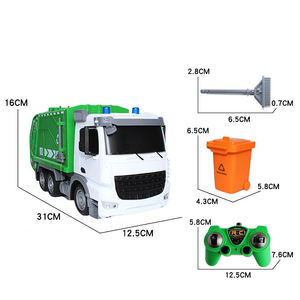 <span class=keywords><strong>Camion</strong></span> <span class=keywords><strong>de</strong></span> <span class=keywords><strong>recyclage</strong></span> SINO 2.4GHz 1:24 échelle 6CH R/C avec ensemble <span class=keywords><strong>de</strong></span> jouets légers avec poubelle lumières poubelle Rechargeable gestion des déchets poubelle - Product Image 6