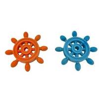 Jouets pour chiens TPR qui couinent, série Plage Océanique : Bouée de sauvetage, Roue de bateau, Étoile, Balle flottante, Jouets à mâcher indestructibles pour la dentition