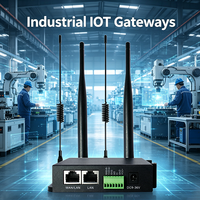 Yunifai YF12100P-4G-CN Gateway IoT Industrial de Voltaje Amplio 9V-36V 4G LTE, Doble Núcleo, Modbus MQTT, Descarga de 150Mbps, PLC de Fábrica