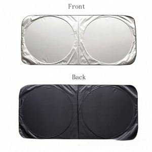 Pare-soleil de pare-brise avant grand format en gros avec logo personnalisé, protection UV réfléchissante et résistante à la chaleur pour l'extérieur - Product Image 3