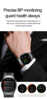 Jam Tangan Pintar Kesehatan dengan Tali Kulit, Layar AMOLED Tahan Air IP66, Pengukur Tekanan Darah Magnetik Presisi, ECG, dan Pelacak Aktivitas