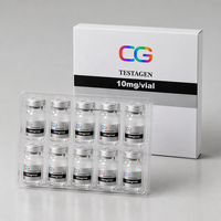 Étiquette holographique personnalisée de luxe VS-415 pour 10 flacons de peptides GH, étiquette pour flacon injectable de 3 ml et emballage HG avec plateau pour flacon