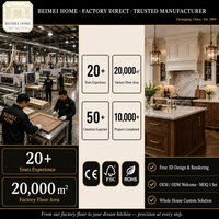 Meubles de cuisine sur mesure blancs style Shaker, évier de ferme, chêne blanchi bicolore, ensemble complet, fermeture douce, OEM ODM, directement de l'usine