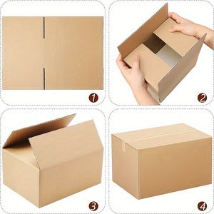 Scatole di Spedizione Rettangolari in Cartone Ondulato Rigido Personalizzate di Grandi Dimensioni, Robuste Scatole Marroni per Stoccaggio, Spedizione e Trasloco - Product Image 3