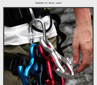 Corne 8 Figure Anneau Abseiler Descente lente Protection Descente Descente Mousqueton 50kn Aluminium Escalade Crochet Escalade En Plein Air