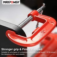 MAXPOWER Serre-joints en fer pour le travail du bois et la soudure, avec freins et poignée en T coulissante