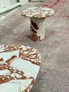 Table d'appoint en marbre Calacatta Volia <span class=keywords><strong>rouge</strong></span> <span class=keywords><strong>chinois</strong></span> de luxe SHIHUI, taille personnalisée, design moderne pour la maison, villa, salon, meubles - Product Image 3