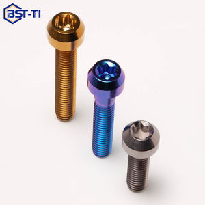 Baut Paduan <span class=keywords><strong>Titanium</strong></span> Berkualitas Tinggi M10 Baut Hexagonal Baja dengan Finishing Polos Berlekuk Sekrup Kepala Silinder untuk Sepeda Motor DIN Gr5 M3 M4 - Product Image 4