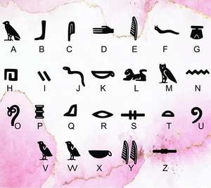 Collar con nombre jeroglífico egipcio, acero inoxidable 316l, Pvd, joyería chapada en oro de 18 quilates, collar con cartucho del alfabeto egipcio - Product Image 6