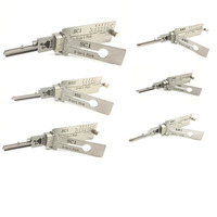 Outils de serrurier Lishi Ganzua chinois 2-en-1 (pick et décodeur) Lishi KW1 KW5 SC1 SC4 R52 AM5, lot de 6 pièces, à vendre