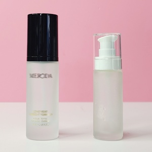 Cosmetic Packaging Frosted Glass Airless <b>Pump</b> <b>Bottles</b> Clear Liquid Foundation Container Glass <b>Bottle</b> - Product Image 4