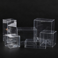 Boîte pliante en plastique PET transparent avec matériaux recyclés, options de vernissage et d'embossage personnalisables pour l'emballage de cadeaux et d'artisanat