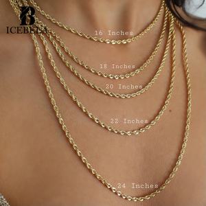 Collares de Cadena Torcida Personalizados de Joyería Fina Hip Hop para Hombre al Por Mayor, Cadena de Cuerda con Corte de Diamante en Plata de Ley 925 Sólida para Mujer - Product Image 6