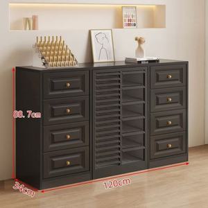 Exhibidor de Esmaltes de Uñas Negro, Gabinete de Almacenamiento de Pegamento para Uñas, Gabinete de Pie de Múltiples Niveles - Product Image 4