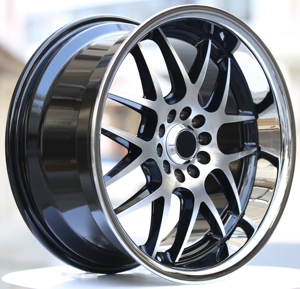 Ruedas <span class=keywords><strong>de</strong></span> 18 Pulgadas con Borde Ancho para Automóviles <span class=keywords><strong>de</strong></span> Pasajeros, Neumáticos <span class=keywords><strong>de</strong></span> Aleación con Bordes Cromados, Delanteras y Traseras con Ruedas Bajas - Product Image 3