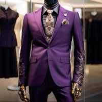Nouvel ensemble de costume pour homme et tenue décontractée de scène - Blazer imprimé et à motifs personnalisés