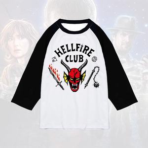 Stranger Things <strong>Hellfire</strong> <strong>Club</strong> Joint <strong>T</strong>-<strong>shirt</strong>-COS Clothes Summer Other Material Short &amp; Long Sleeve Options - Product Image 6
