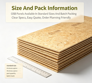 <span class=keywords><strong>Panneau</strong></span> de bois <span class=keywords><strong>OSB</strong></span> mélaminé à faible teneur en COV pour cadre d'armoire et décoration de cloisons intérieures - Product Image 1
