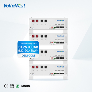 Voltanest 16kWh 314Ah BMS 51.2V, LiFePO4เก็บพลังงานแสงอาทิตย์แบตเตอรี่ลิเธียมโมดูลวางซ้อนกันได้ - Product Image 1
