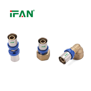 Raccord coudé à sertir en laiton IFAN haute performance pour tuyaux multicouches <span class=keywords><strong>profil</strong></span>és en U ou en <span class=keywords><strong>TH</strong></span> ou tuyaux PEX-AL-PEX - Product Image 3